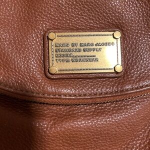 Dark tan leather crossbody